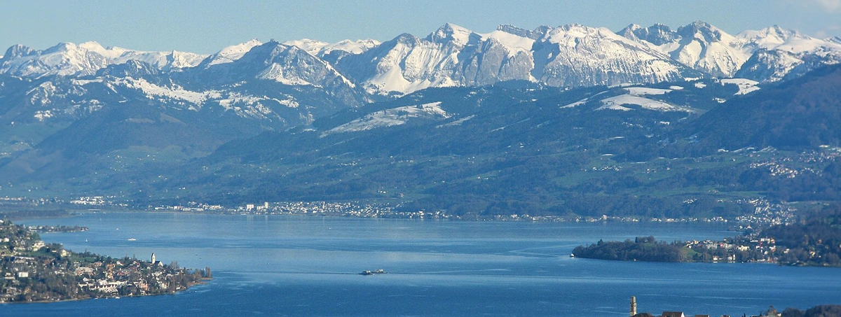 Lake Zurich with the Alps in background